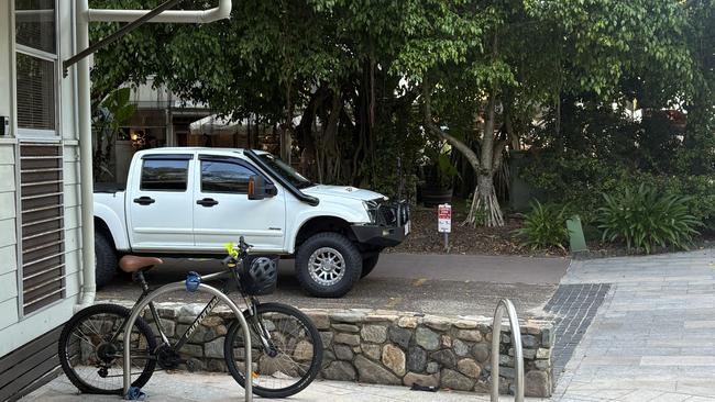 The loading zone by the former police beat. (photo taken after 5pm).