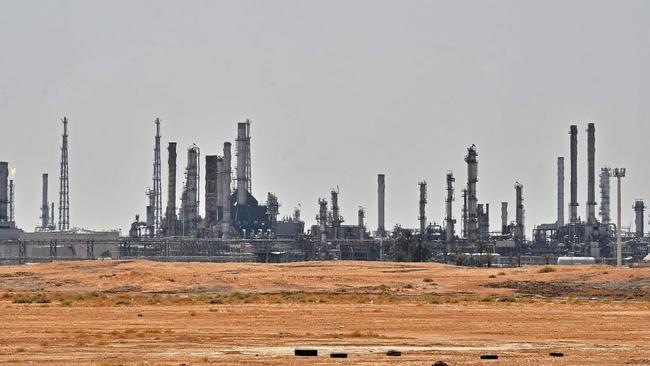 An Aramco oil production facility near Riyadh, Saudi Arabia. Picture: Getty Images