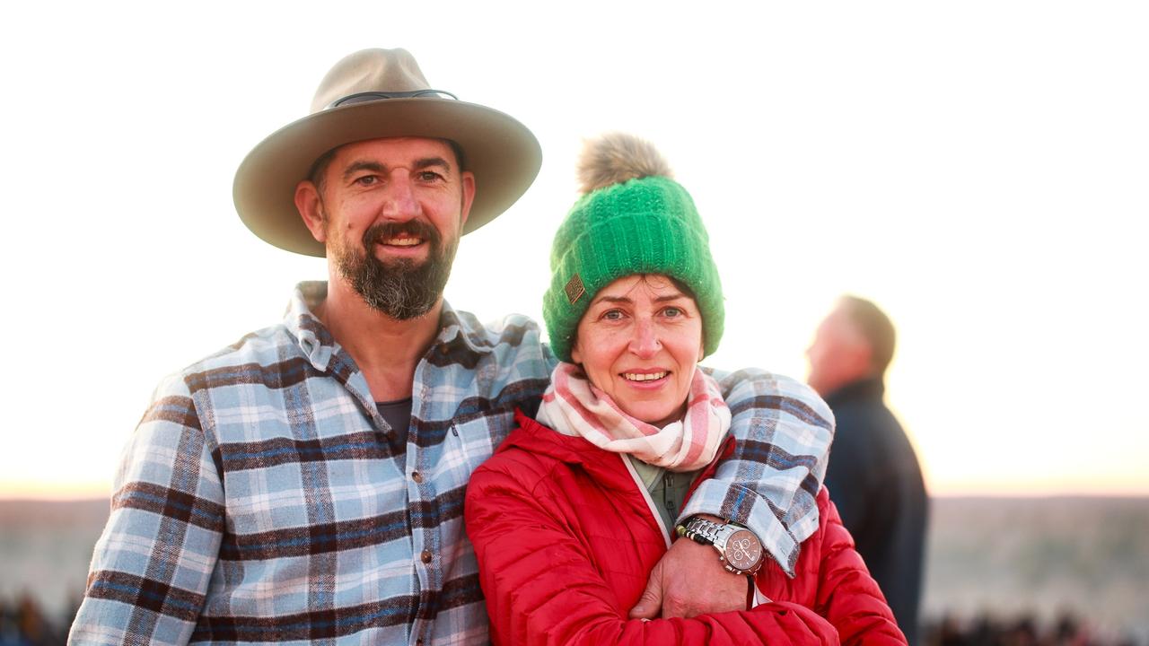 James Todd and Arlene Todd, Big Red Bash sunrise. Picture: Danica Clayton