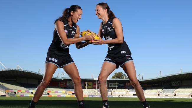 Brooke Walker and Chloe Dalton have settled in beautifully to life as Blues. Picture: Alex Coppel. 