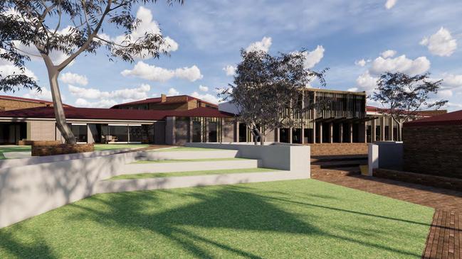 Aberfoyle Park High School exterior. Artist’s impression, picture: Hames Sharley