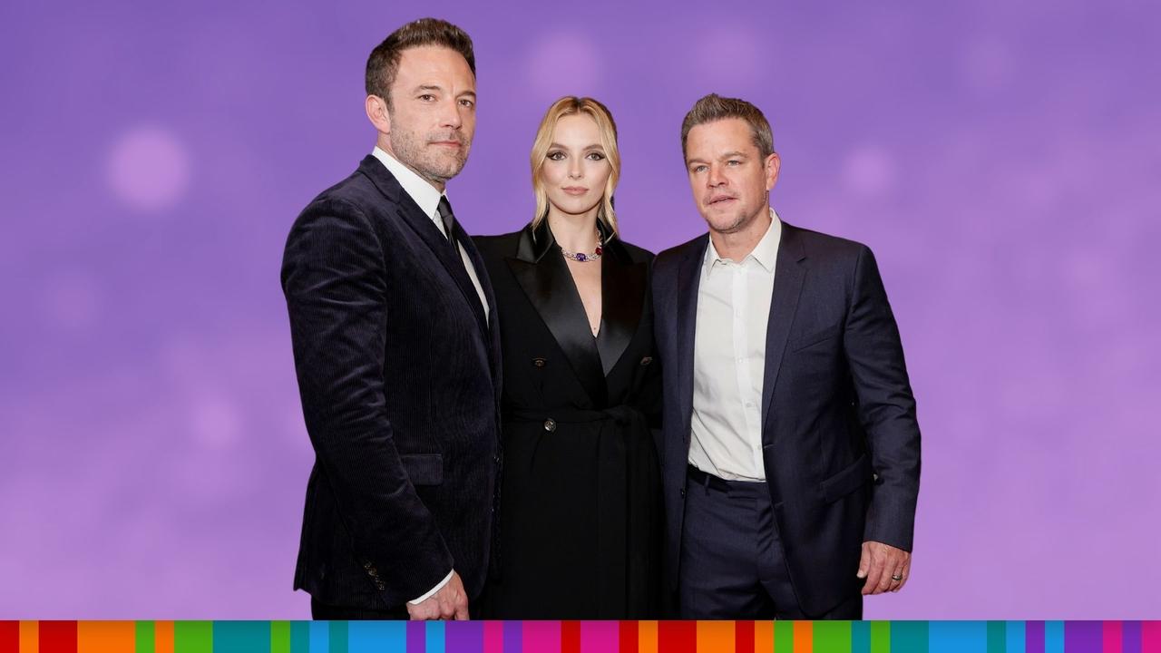 Ben Affleck, Jodie Comer and Matt Damon attend the premier of 'The Last Duel'.