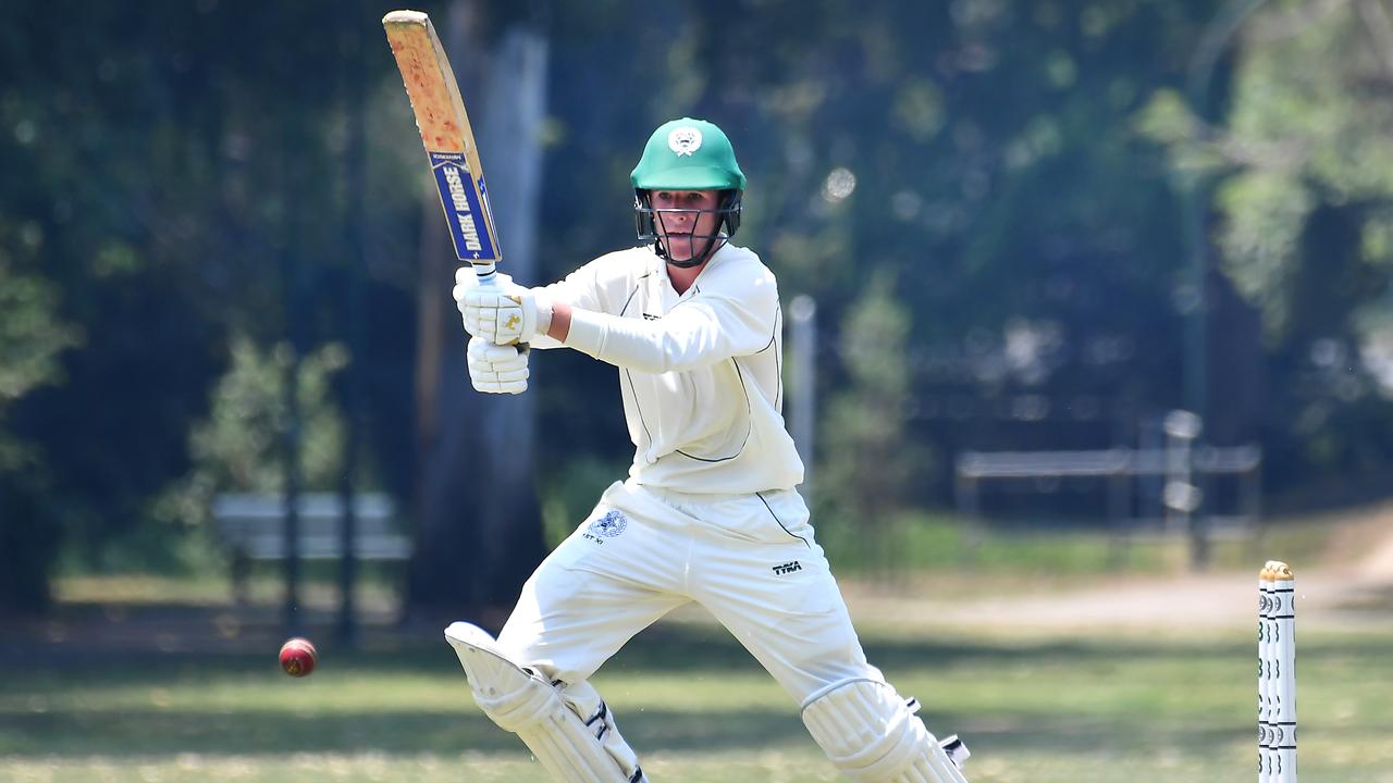 Brisbane Boys College batsman Blake Armstrong. Picture, John Gass