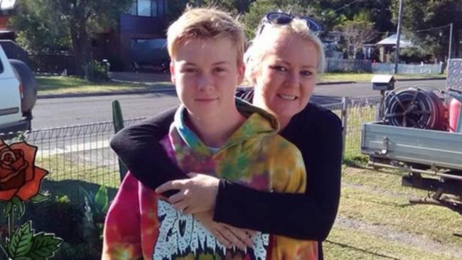 Jasey Grant with his mother Erryn and also her partner Jim Smith