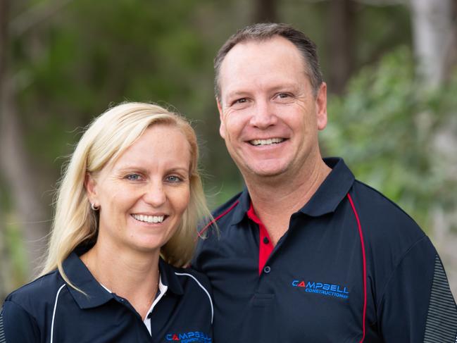 Builder Ben Campbell and his wife Sara.