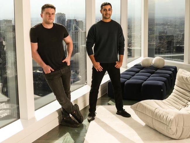 Ed Craven (L) and Bijan Tehrani (R) and Australian billionaires Picture: Julian Kingman