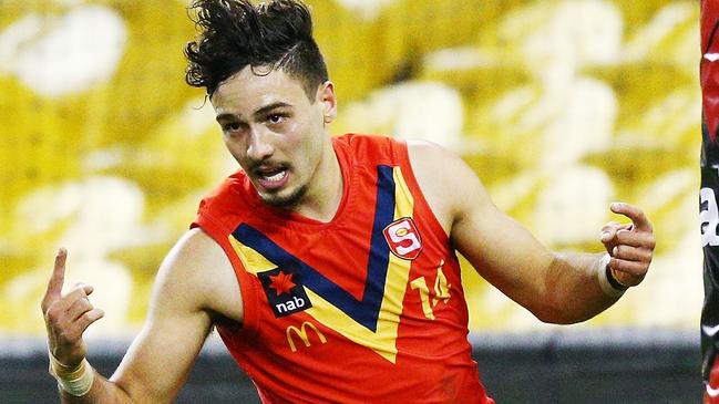 Izak Rankine in action for South Australia’s under-18s against Vic Metro in 2018. Picture: Michael Dodge/Getty Images