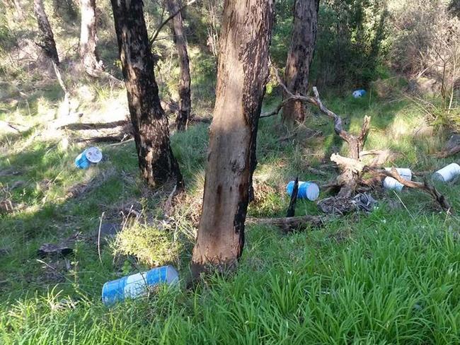 The CFA removed nine chemicals drums that were dumped near the 1000 Steps. Picture: Upper FTG CFA