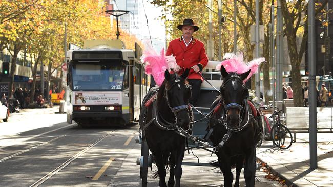 Horses and carriages were once a big part of Melbourne life.