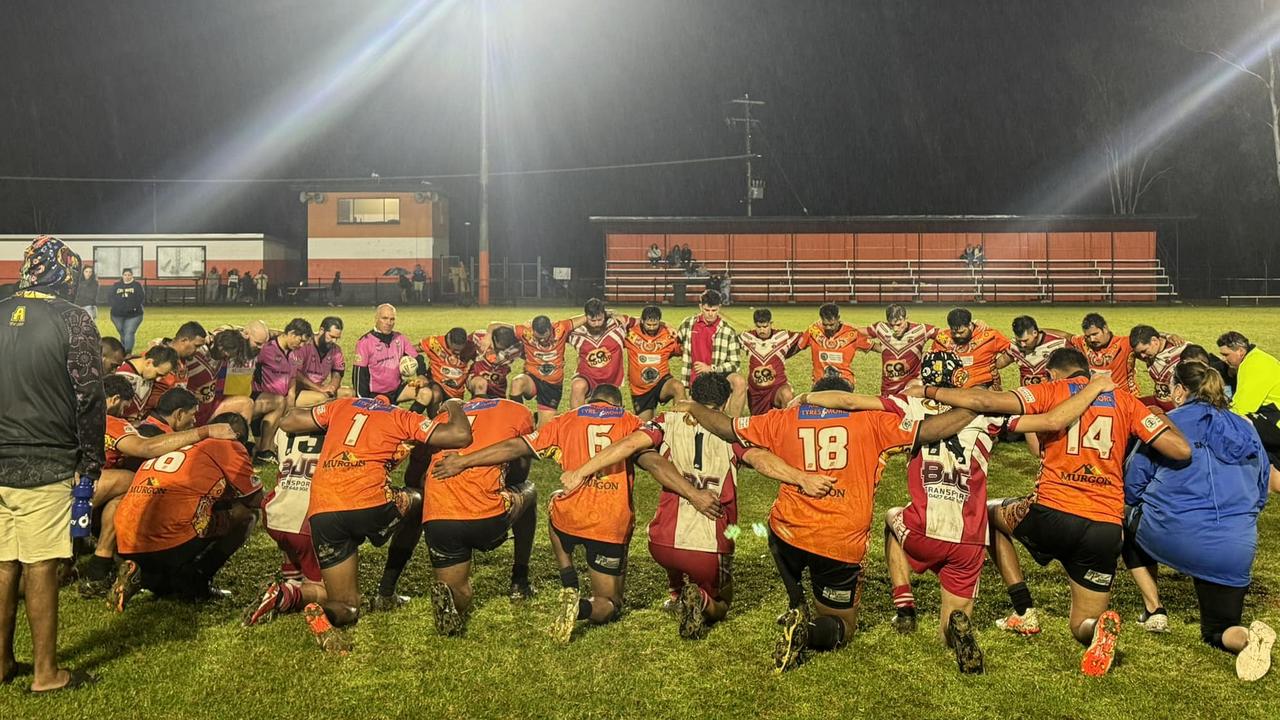 Cherbourg and Kingaroy A-Grade players paid tribute to Ms Schmidt after their Saturday match.