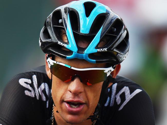 LA PLANCHE DES BELLES FILLES, FRANCE - JULY 14: Richie Porte of Australia and Team SKY crosses the finish line on stage ten of the 2014 Tour de France, a 162km stage between Mulhouse and La Planche des Belles Filles, on July 14, 2014 in La Planche des Belles, France. (Photo by Bryn Lennon/Getty Images)