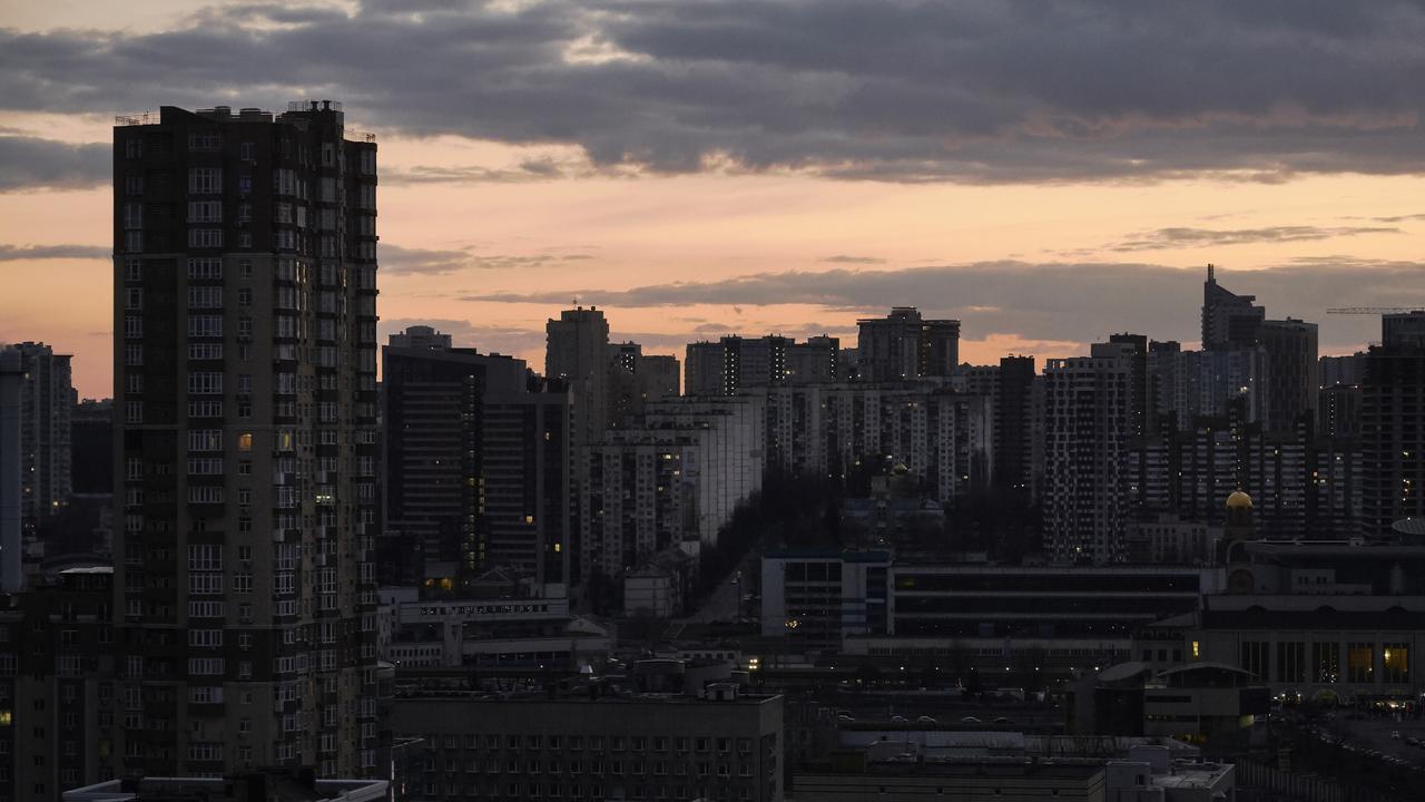 A view of Kyiv after a curfew was imposed. Picture: Crom/Getty Images