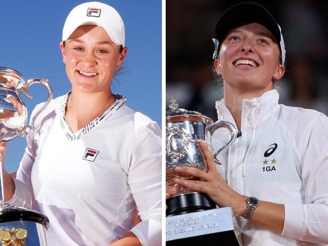 Ash Barty and Iga Swiatek.