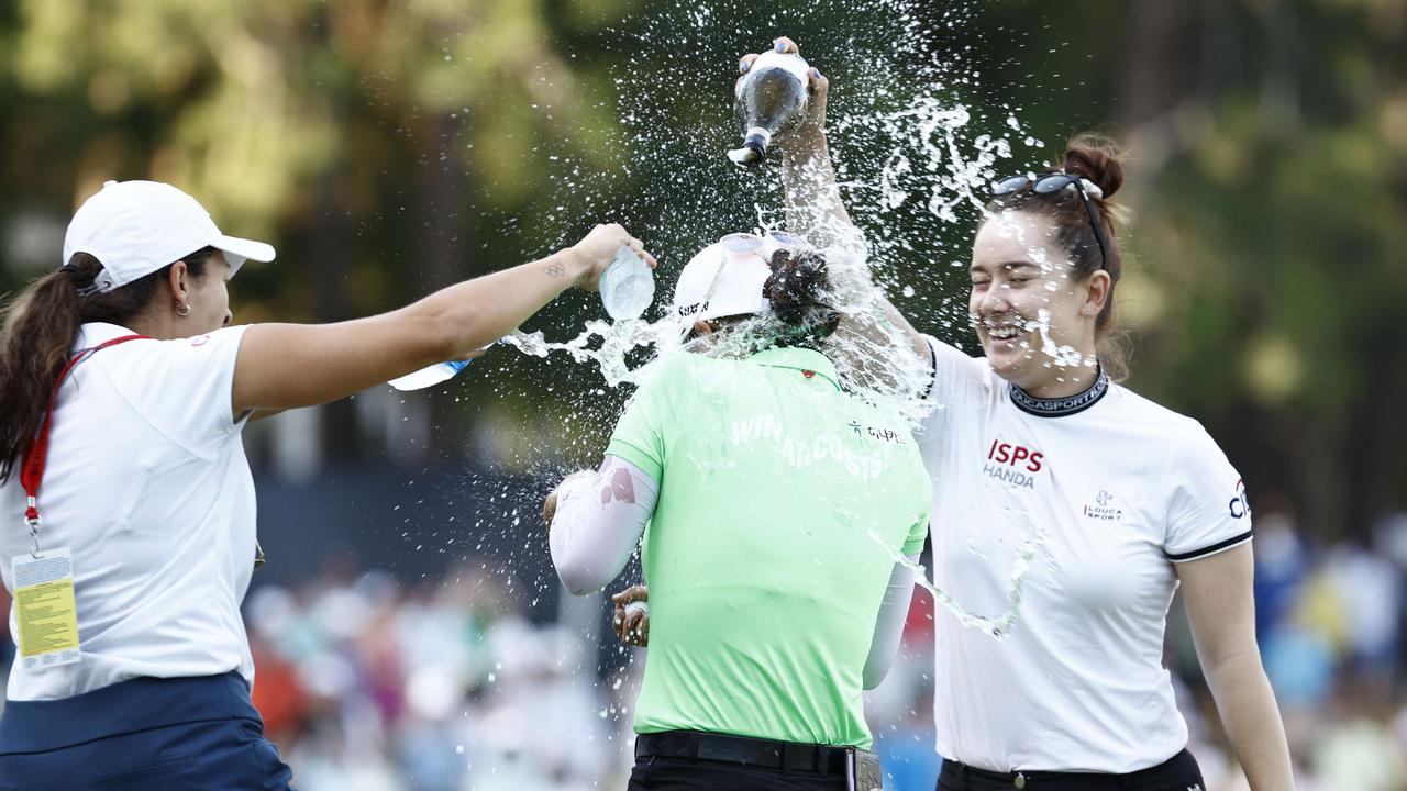 That winning feeling for Minjee Lee. Picture: Jared C. Tilton/Getty Images