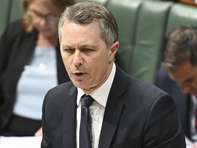 Minister for Education Jason Clare outlined a number of initiatives the government has in place. Picture: NewsWire / Martin Ollman