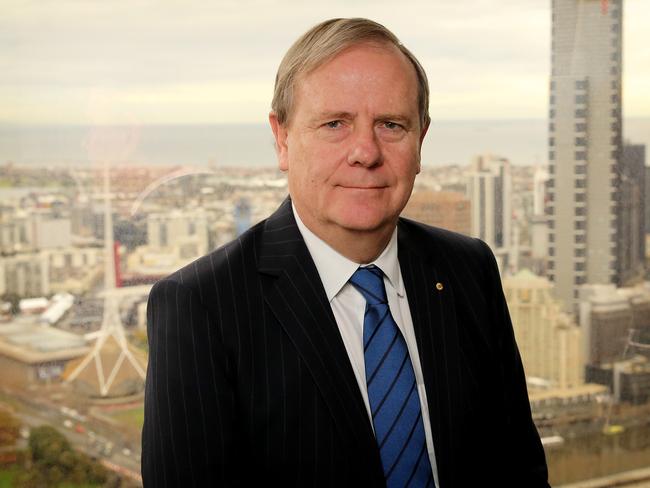 17/08/2017: Former Federal Treasurer, Peter Costello, speaking on the 10 year anniversary of the GFC. Picture: Stuart McEvoy for the Australian.