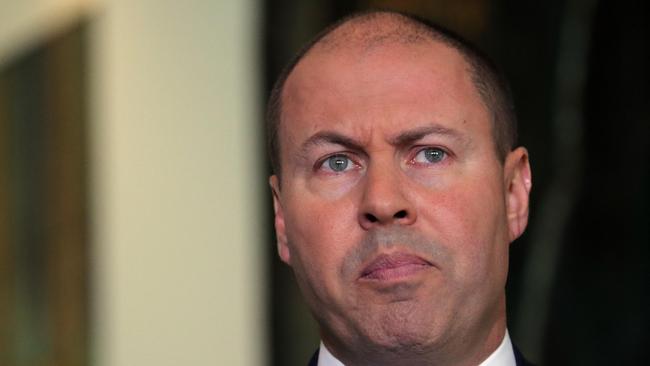 Monday 20th February 2019.The Treasurer Josh Frydenberg and the Assistant Minister for Treasury and Finance, the Zed Seselja during a press conference in Parliament House, in CanberraPicture Gary Ramage