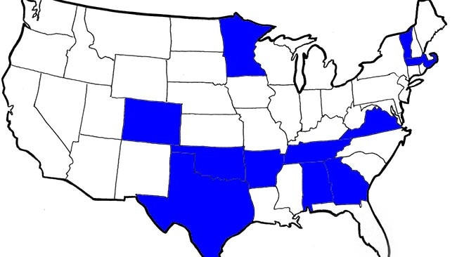 The Democrats have a slightly different map for Super Tuesday.