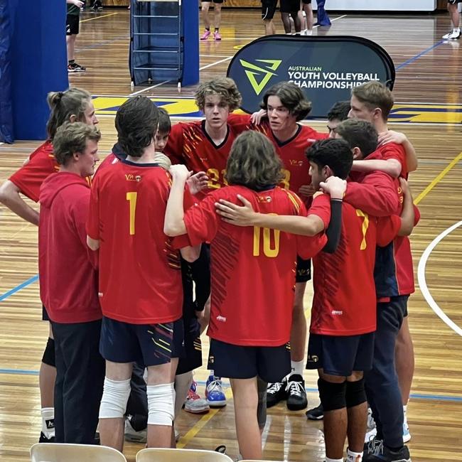 Fergus Taylor (#3) represented the state at the Youth Volleyball Championships. Picture: Supplied