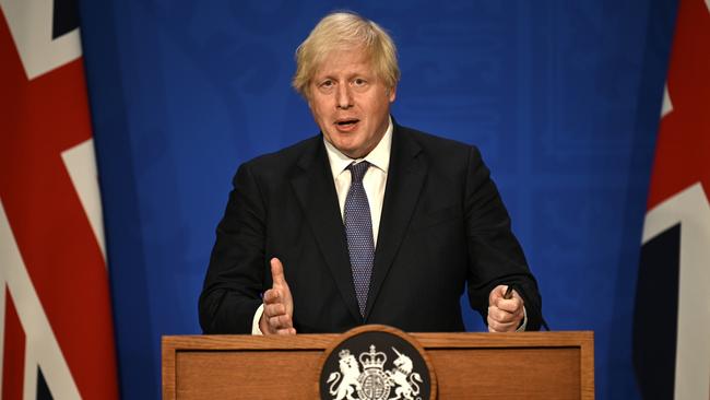 British PM Boris Johnson has condemned racist abuse of English football players. Picture: Getty Images