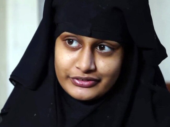 Shamima Begum during an interview with the BBC. Picture: BBC