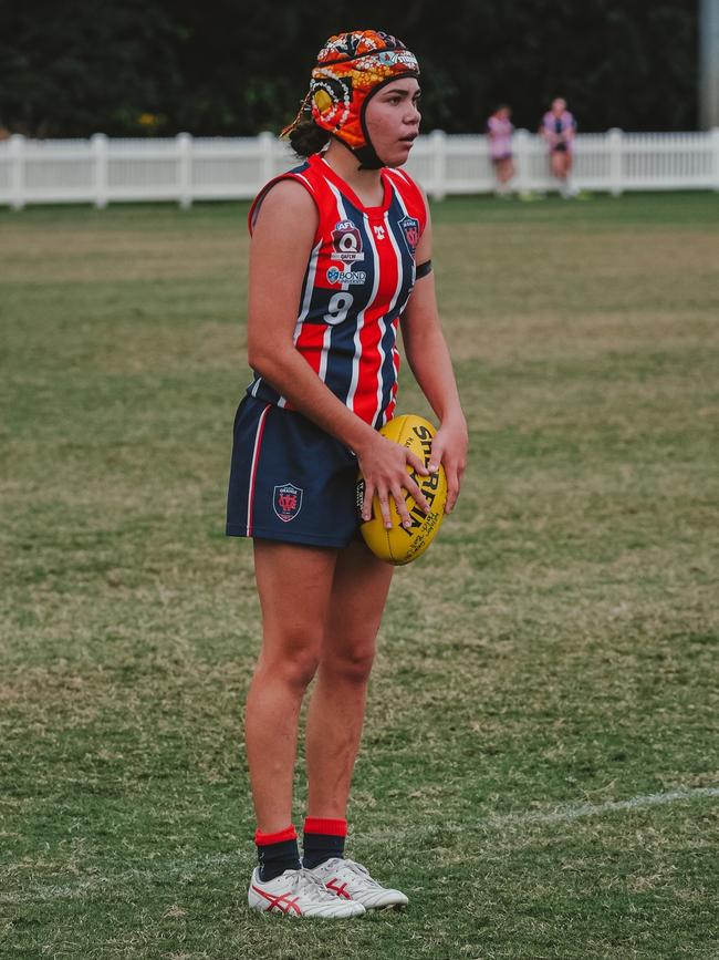 Wilston Grange rising star Summer Hamilton in action. Picture: Clyde Scorgie/Brooke Sleep Media.