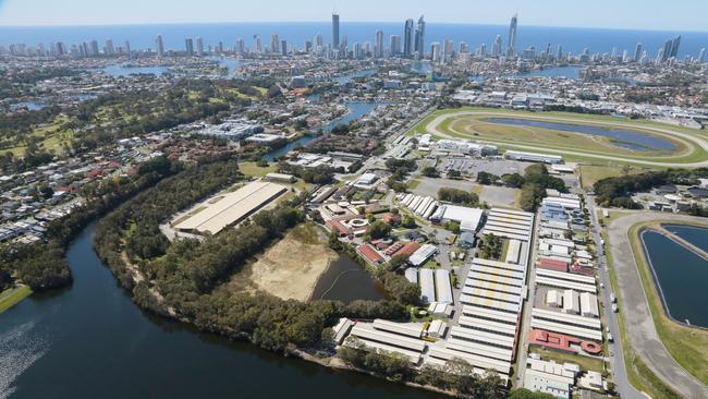 An aerial shot of the Gold Coast Turf Club. Picture: Gold Coast Bulletin.