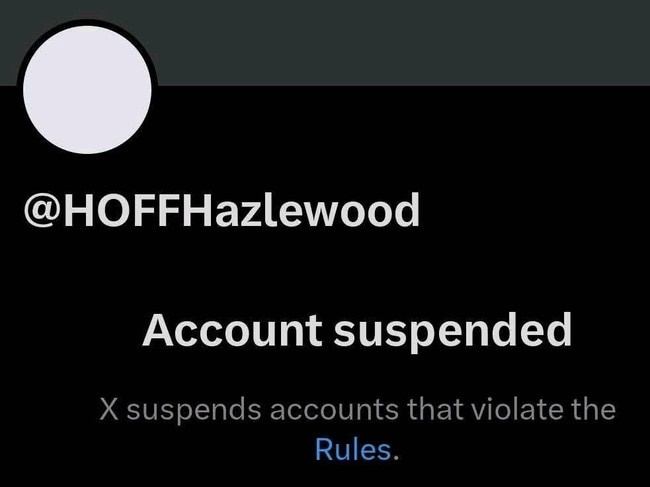 The Twitter account has since been deleted