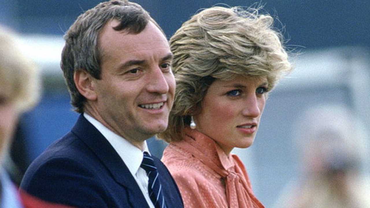 Diana, Princess Of Wales with her police bodyguard Barry Mannakee in 1985. Picture: Tim Graham Photo Library via Getty Images.