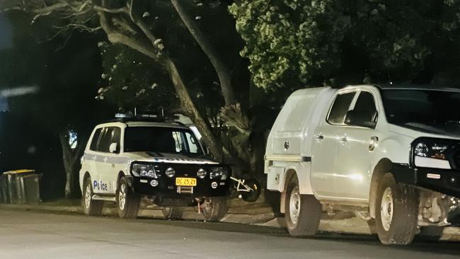 Police vehicles in Seymour Street, Tweed Heads South, on September 28. Picture: David Bonaddio