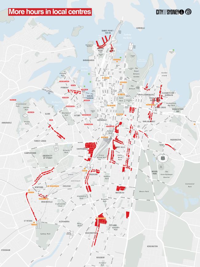 The proposed changes are outlined in the City of Sydney’s draft late-night trading planning controls.