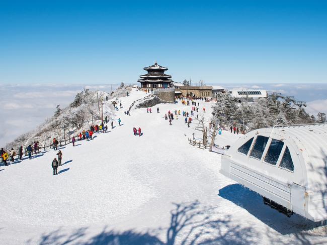 Lanscape in winter, South Korea, Mt. Deogyusan