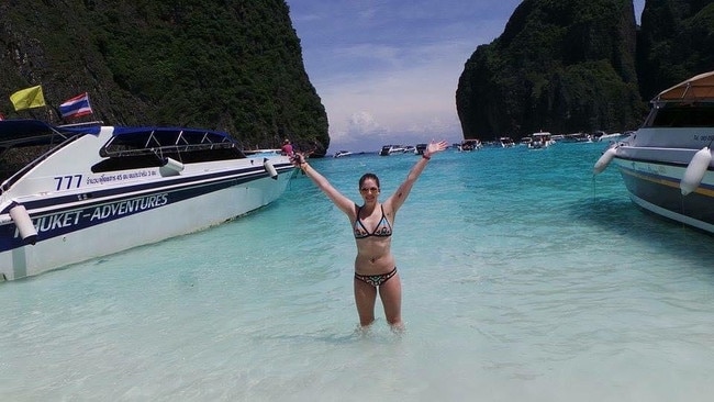 Tess Swift has no idea a holiday to Kata Beach, Thailand would change her life forever. Picture: Supplied