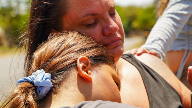 Mackay mother Kate Ludkin and her five daughters have lost everything they owned after a devastating fire tore razed their Napier St home on Wednesday, November 6, 2024. Picture: Heidi Petith