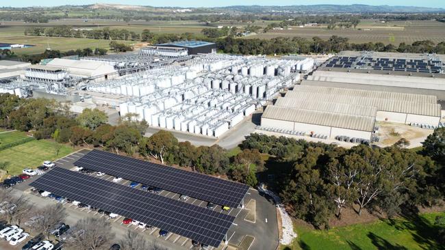 Treasury Wine Estates’ Barossa Valley production site. Picture: Supplied by Treasury Wine Estates