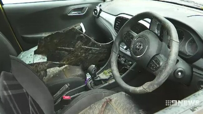 The interior of the car. Picture: Nine News