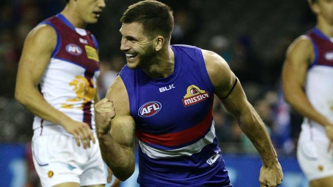 Koby Stevens is being targeted by Essendon at St Kilda. Picture: George Salpigtidis