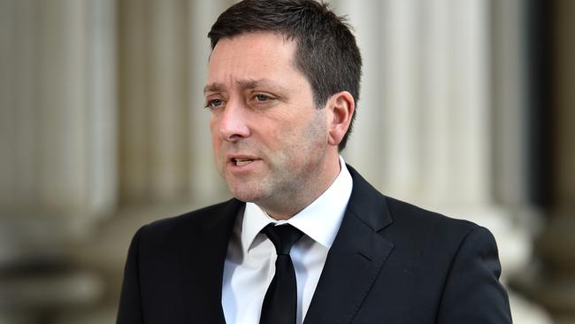 Opposition Leader Matthew Guy says the population loss experienced by Melbourne during the pandemic had not been seen since the 1800s. Picture: Nicki Connolly