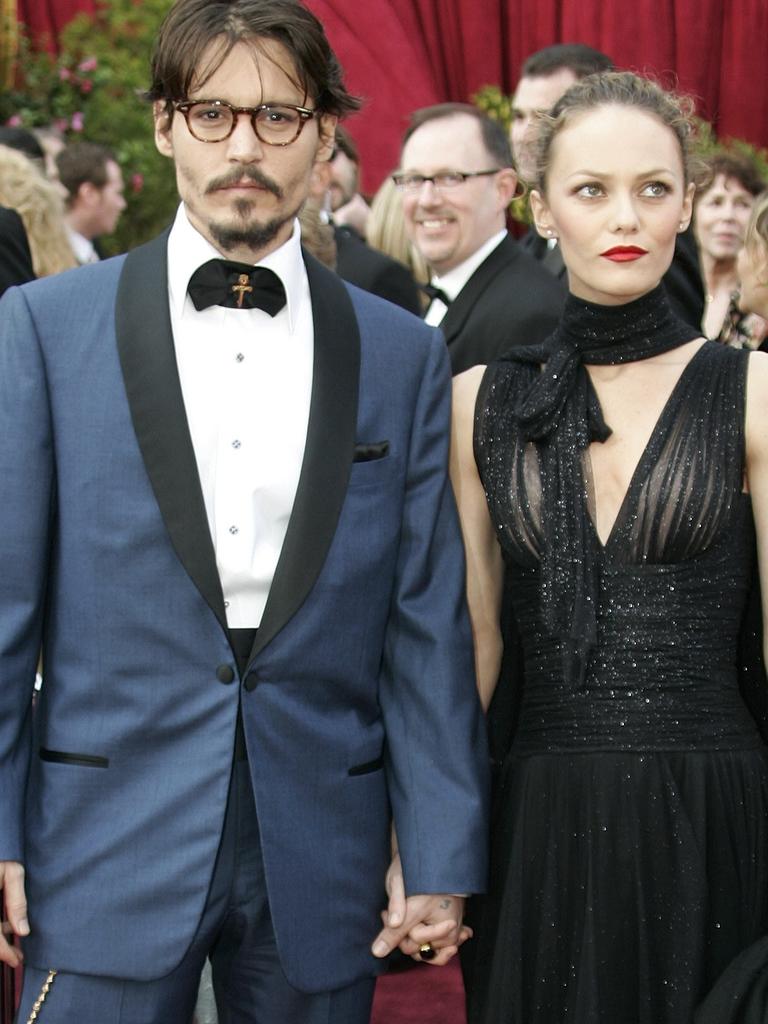 Johnny Depp and partner Vanessa Paradis in 2005. Picture: Supplied