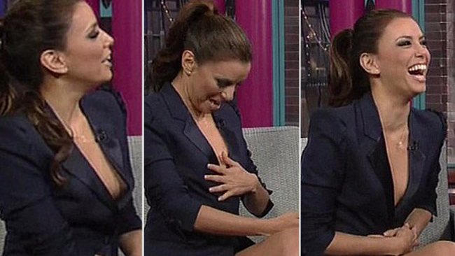 Eva Longorias Wardrobe Malfunction On David Letterrman Show Daily Telegraph 