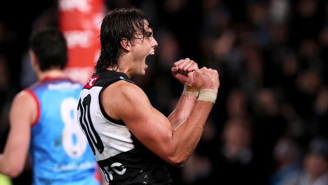 Lord kicked a crucial last quarter goal. (Photo by James Elsby/AFL Photos via Getty Images)