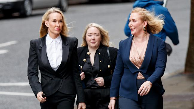 Linda Rogan (left) arrives at Federal Court. Picture: Nikki Short