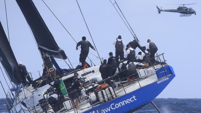 LawConnect during the last race where the Sydney to Hobart fleet was hit by wild winds and weather just hours after the start.