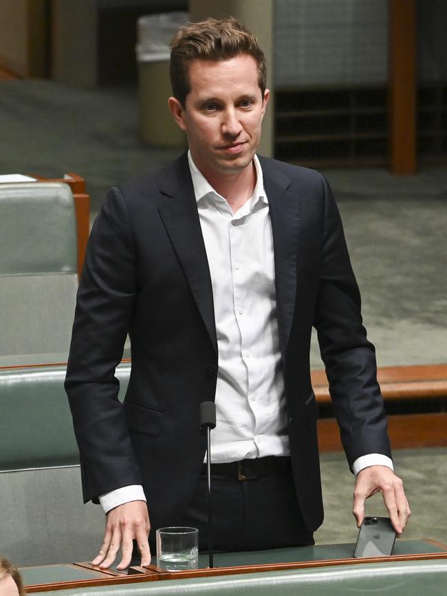 Max Chandler-Mather during Question Time at Parliament House in Canberra. Picture: Martin Ollman