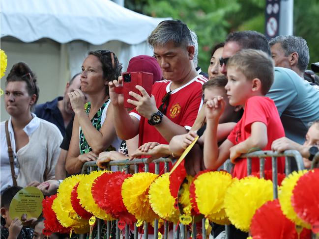 The Cairns and District Chinese Association ended their lunar new year festivities with the CADCAI lantern festival, or Yuan Xiao. A large crowd attends the festival at the lagoon forecourt to watch and listen to the  Drum Infinity Mugendai Japanese taiko drummers. Picture: Brendan Radke