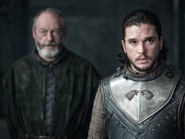 Ser Davos with Jon Snow.