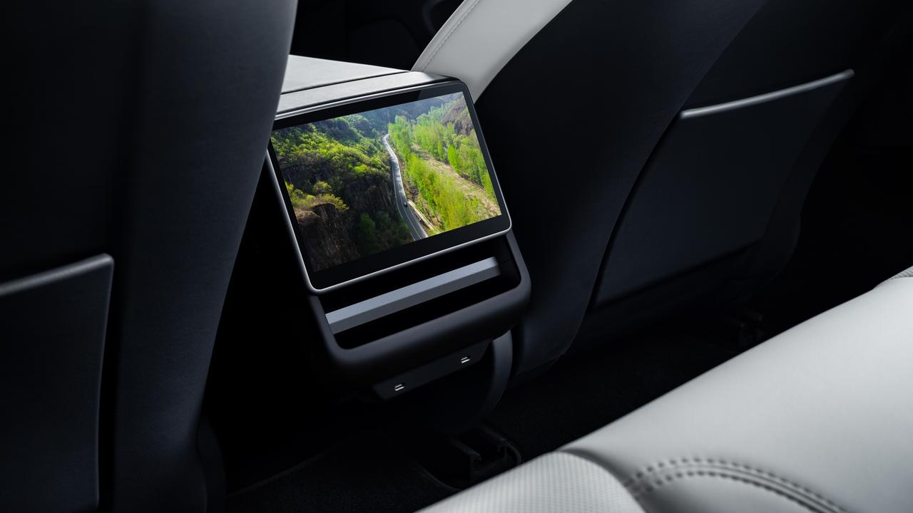 Back seat passengers get their own touchscreen.