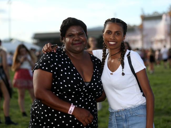 The Grass Is Greener music festival at the Cairns Showgrounds. Veronica Babia and Eima Messa. PICTURE: STEWART MCLEAN