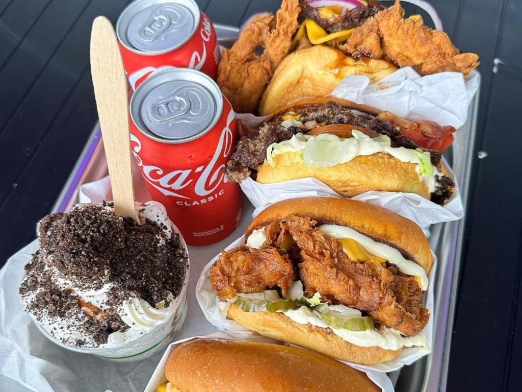 The offerings at the newly opened Diamond Burger in Glenunga. Picture: Instagram