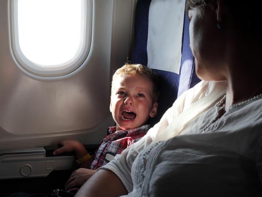 RendezView. Portrait of the crying boy on the flight for column. (Pic: iStock)